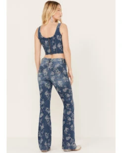 Idyllwind Women's High Risin Floral Drive Flare Jeans -Velora Studio Shop 2000383131 415 P3