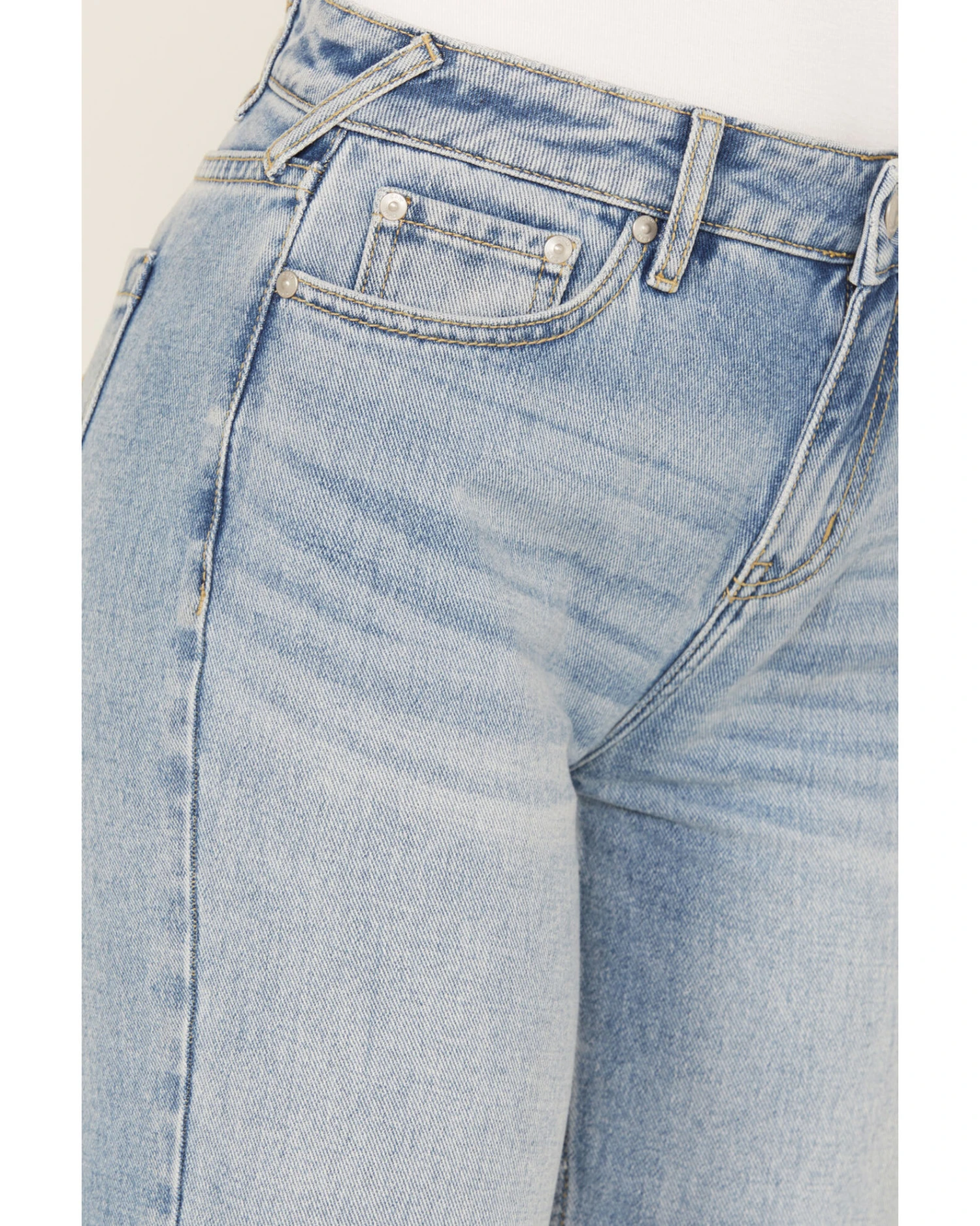 Cleo + Wolf Women's Medium Wash Mid Rise Slim Straight Ankle Jeans 2 Cleo + Wolf Women's Medium Wash Mid Rise Slim Straight Ankle Jeans - Image 2