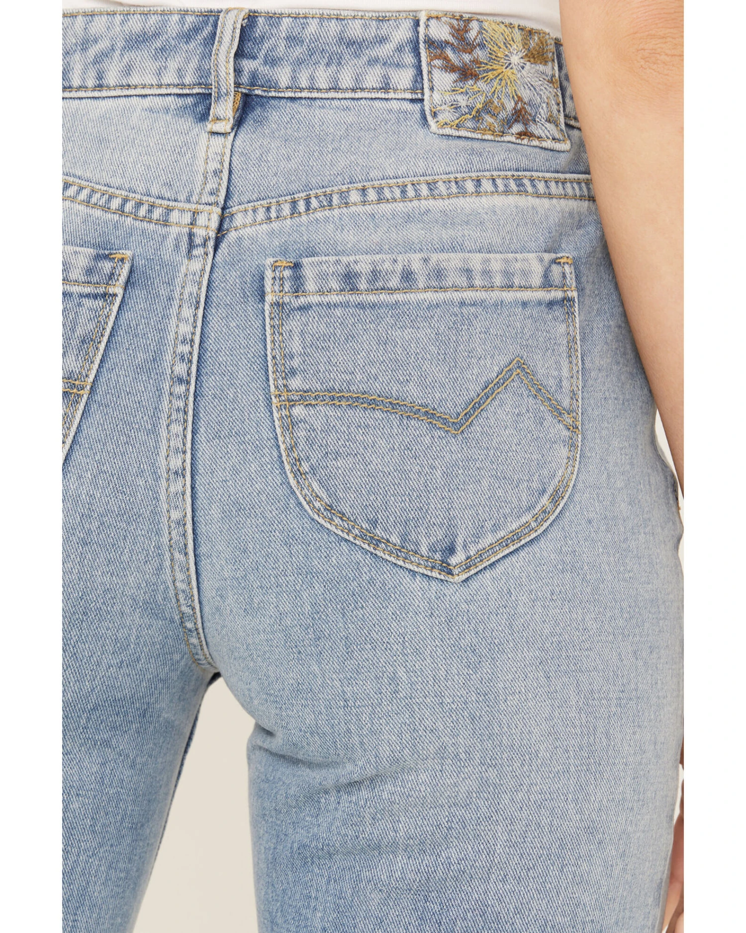 Cleo + Wolf Women's Medium Wash Mid Rise Slim Straight Ankle Jeans 4 Cleo + Wolf Women's Medium Wash Mid Rise Slim Straight Ankle Jeans - Image 4