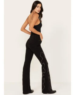 Idyllwind Women's Alameda High Risin Studded Stretch Flare Jeans -Velora Studio Shop 2000383280 001 P3