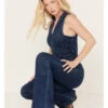 Idyllwind Women's Barlow Lace-Up Denim Jumpsuit