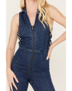 Idyllwind Women's Barlow Lace-Up Denim Jumpsuit -Velora Studio Shop 2000383282 417 P3