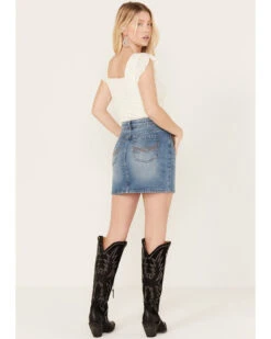 Idyllwind Women's Baryywood High Rise Denim Rhinestone Skirt -Velora Studio Shop 2000383309 414 P3