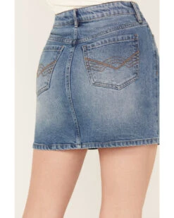 Idyllwind Women's Baryywood High Rise Denim Rhinestone Skirt -Velora Studio Shop 2000383309 414 P4