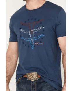 Cody James Men's Triple Bull Short Sleeve Graphic T-Shirt -Velora Studio Shop 2000383323 410 P3