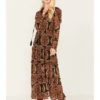 Miss Me Women's Multi Print Maxi Dress