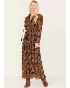 Miss Me Women's Multi Print Maxi Dress