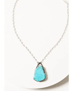 Merkababe Designs Women's Turquoise & Moonstone Beaded Chain Necklace -Velora Studio Shop 2000383615 440 P2
