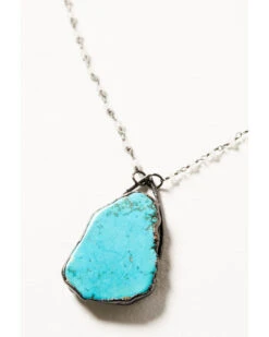 Merkababe Designs Women's Turquoise & Moonstone Beaded Chain Necklace -Velora Studio Shop 2000383615 440 P3