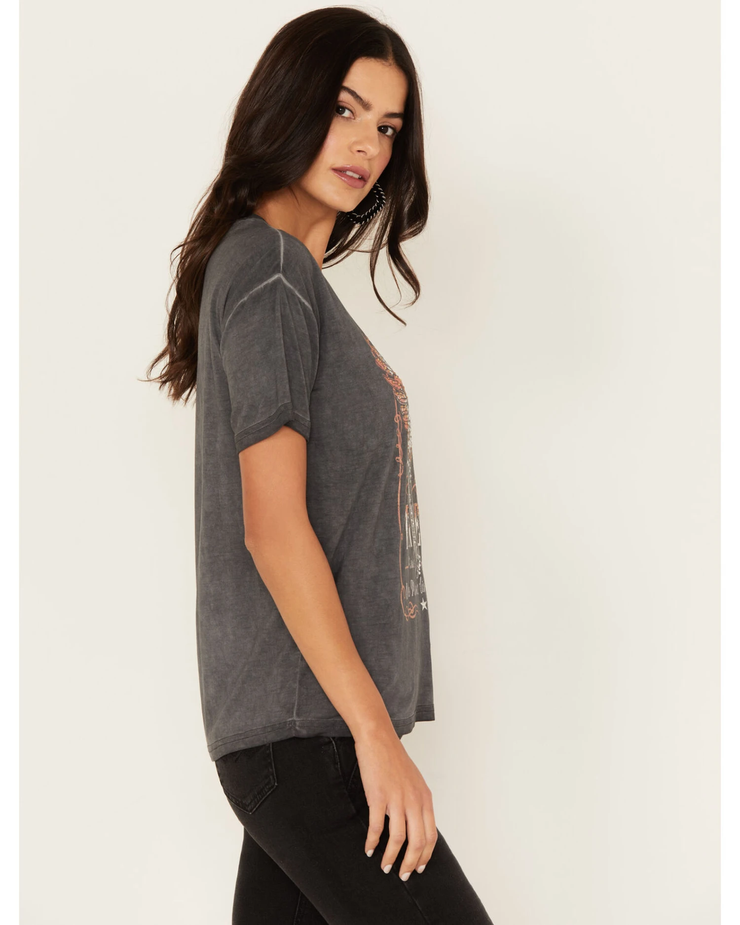 Blended Women’s Nashville Rhinestone Graphic Short Sleeve Tee 2 Blended Women’s Nashville Rhinestone Graphic Short Sleeve Tee - Image 2