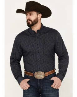 Cinch Men's Diamond Print Long Sleeve Button Down Western Shirt