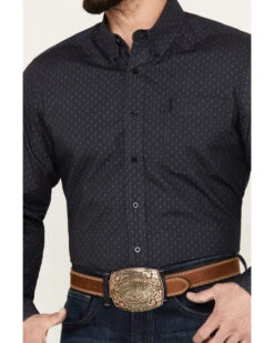 Cinch Men's Diamond Print Long Sleeve Button Down Western Shirt -Velora Studio Shop 2000383930 410 P3