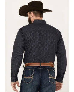Cinch Men's Diamond Print Long Sleeve Button Down Western Shirt -Velora Studio Shop 2000383930 410 P4