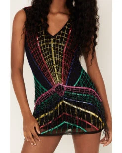 Any Old Iron Women's Multicolored Beaded Dress -Velora Studio Shop 2000384068 001 P4