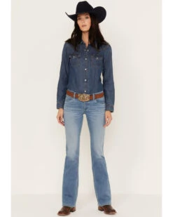 Wrangler Retro Women's Mid Rise Medium Wash Paige Bootcut Jeans -Velora Studio Shop 2000384111 414 P3