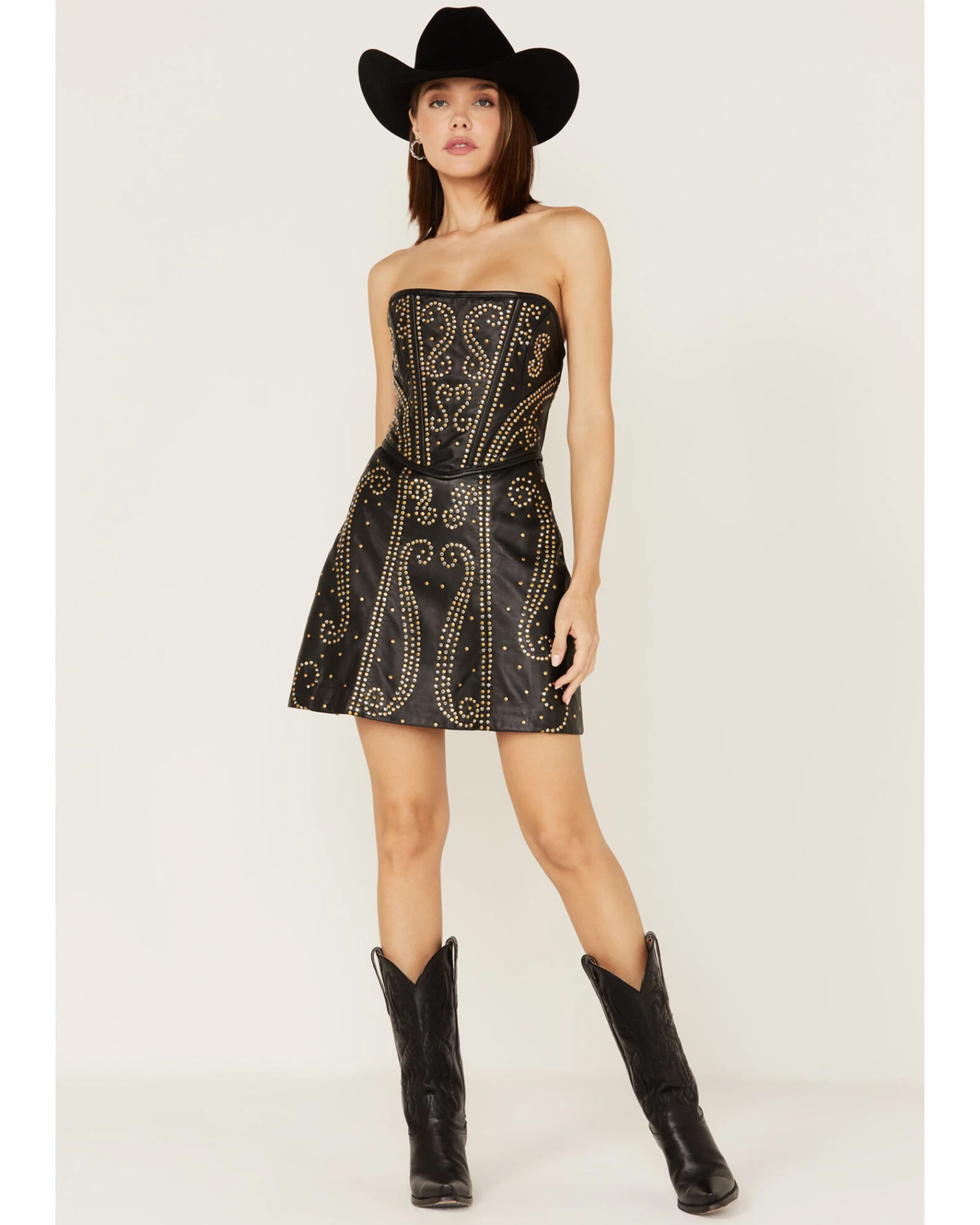 Boot Barn X Understated Leather Women's Tailored Leather Mini Dress 2 Boot Barn X Understated Leather Women's Tailored Leather Mini Dress - Image 2