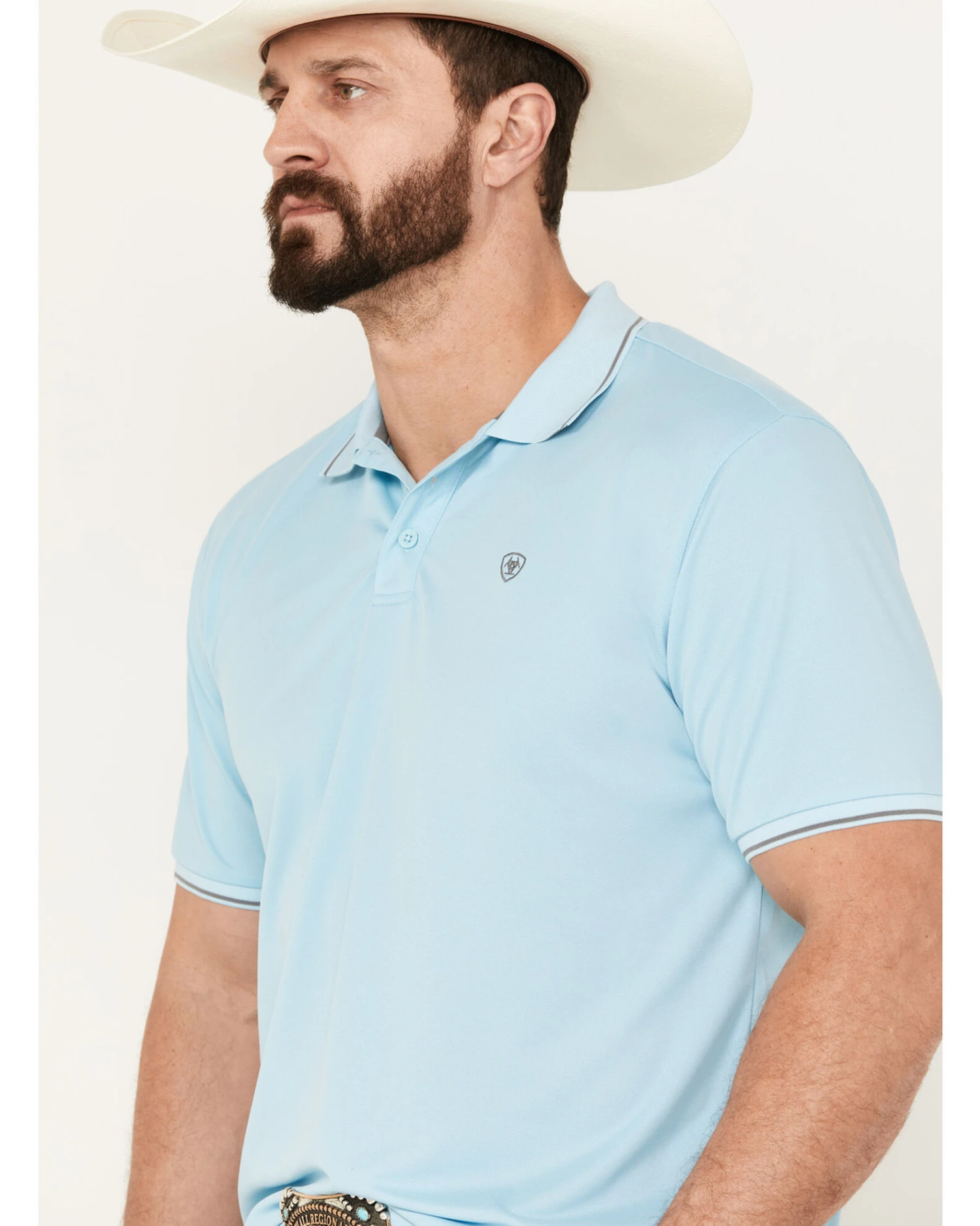 Ariat Men's Logo Short Sleeve Fitted Polo 2 Ariat Men's Logo Short Sleeve Fitted Polo - Image 2