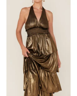 Flying Tomato Women's Metallic Tiered Maxi Dress -Velora Studio Shop 2000384955 710 P4