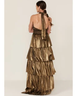 Flying Tomato Women's Metallic Tiered Maxi Dress -Velora Studio Shop 2000384955 710 P5