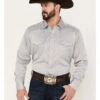 Panhandle Men's 80/20s Dobby Long Sleeve Western Snap Shirt - Tall