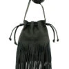 American West Women's Fringe Bucket Crossbody Bag