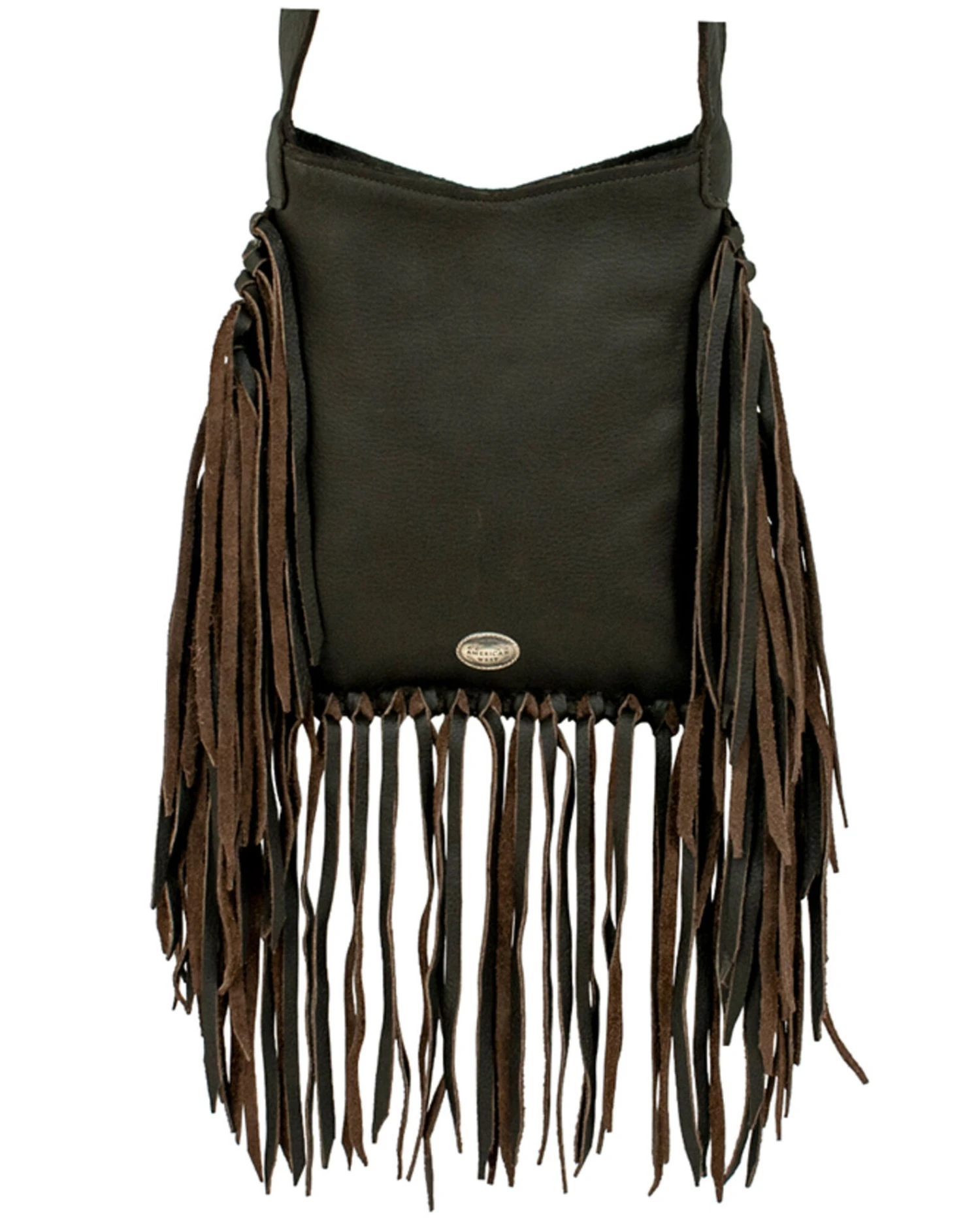 American West Women's Pony Hair-On Studded Fringe Crossbody Messenger 2 American West Women's Pony Hair-On Studded Fringe Crossbody Messenger - Image 2