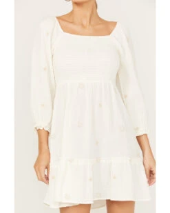 Jolt Women's Long Sleeve Smocked Dress -Velora Studio Shop 2000385632 103 P3