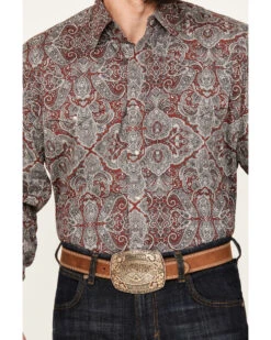 Stetson Men's Paisley Print Long Sleeve Western Snap Shirt -Velora Studio Shop 2000385700 646 P3