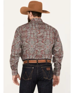 Stetson Men's Paisley Print Long Sleeve Western Snap Shirt -Velora Studio Shop 2000385700 646 P4