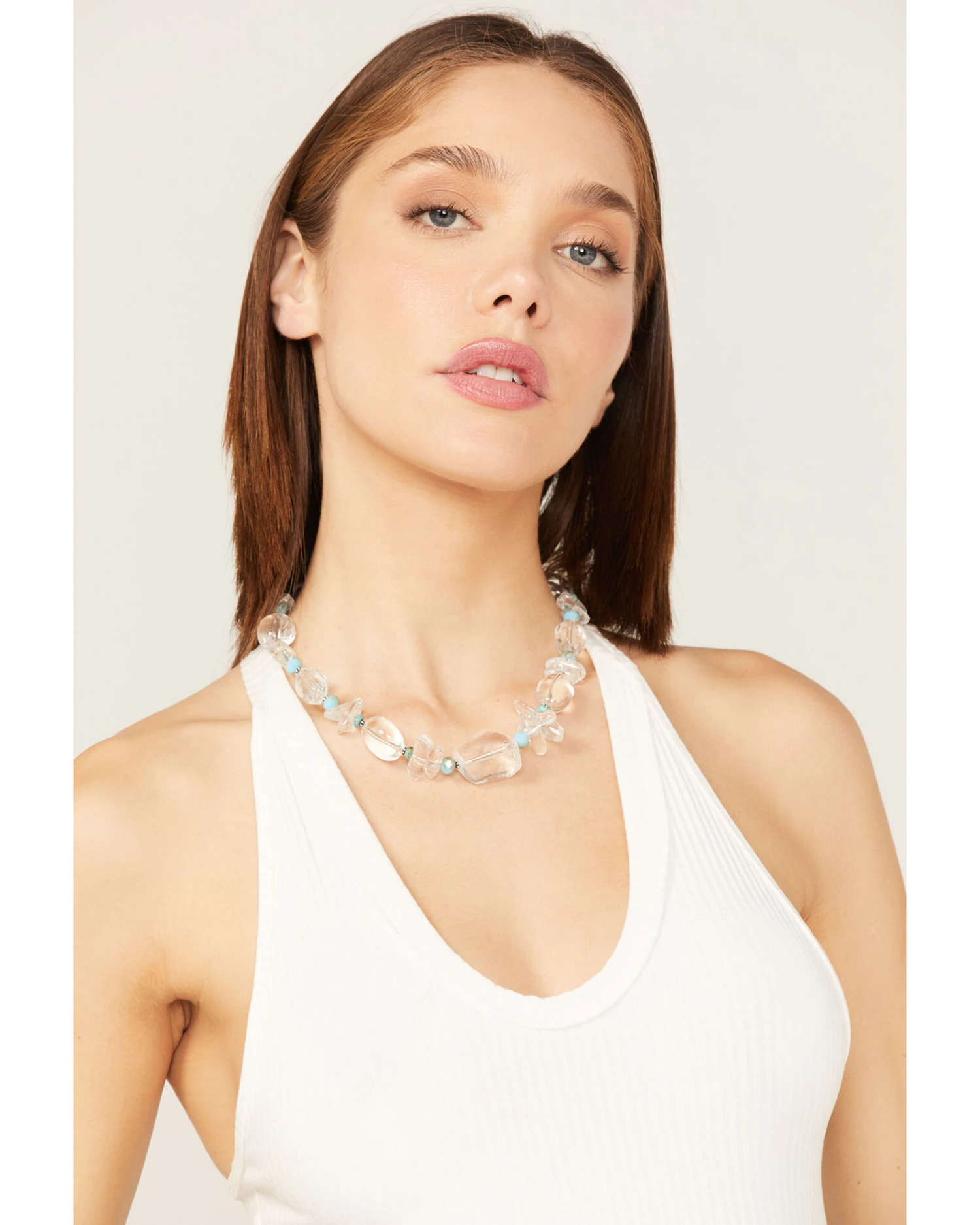 Paige Wallace Women's Quartz & Turquoise Necklace 1 Paige Wallace Women's Quartz & Turquoise Necklace