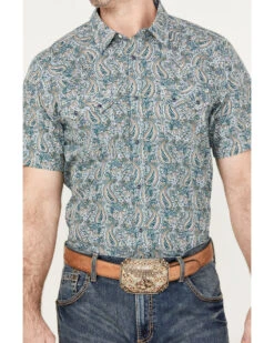 Cody James Men's Crazy Days Paisley Print Short Sleeve Western Snap Shirt -Velora Studio Shop 2000385972 300 P3