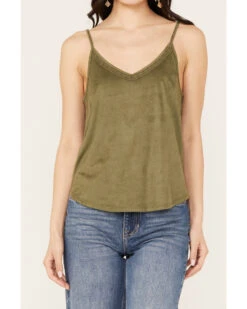 Shyanne Women's Crochet Lace Faux Suede Cami Top -Velora Studio Shop 2000386174 341 P3