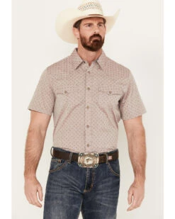Cody James Men's Micro Paisley Print Short Sleeve Snap Western Shirt
