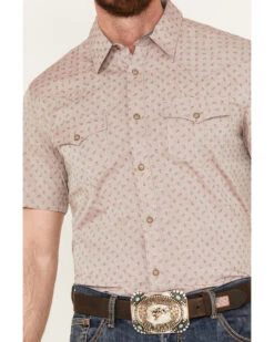 Cody James Men's Micro Paisley Print Short Sleeve Snap Western Shirt  -Velora Studio Shop 2000386232 640 P3