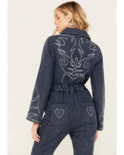 Understated Leather Women's Daredevil Denim Jumpsuit -Velora Studio Shop 2000386318 402 P3