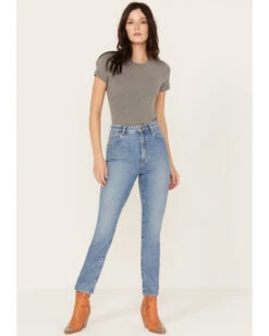 Rolla's Women's Medium Wash High Rise Cyprus Dusters Straight Jeans