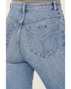 Rolla's Women's Medium Wash High Rise Cyprus Dusters Straight Jeans 7 Rolla's Women's Medium Wash High Rise Cyprus Dusters Straight Jeans -Velora Studio Shop 2000386551 414 P4
