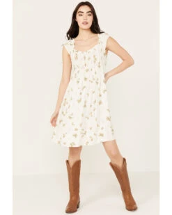 Cleo + Wolf Women's Butterfly Print A-Line Dress