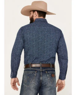 Ely Walker Men's Paisley Print Long Sleeve Western Snap Shirt  -Velora Studio Shop 2000386634 410 P4