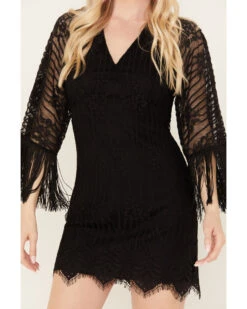 Idyllwind Women's Celosia Lacy Fringe Dress -Velora Studio Shop 2000386704 001 P4