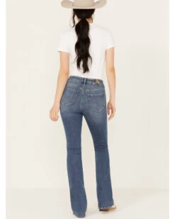 Cleo + Wolf Women's Juniper Medium Wash High Rise Slim Bootcut Jeans -Velora Studio Shop 2000386826 415 P3