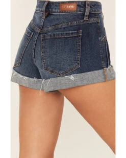 Shyanne Women's Double Barrel Dark Wash High Rise Shorts -Velora Studio Shop 2000386840 416 P4