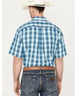 Ariat Men's Enzo Plaid Print Short Sleeve Button Down Western Shirt - Big -Velora Studio Shop 2000387255 442 P4