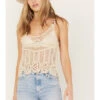 Miss Me Women's Crochet Sleeveless Tank