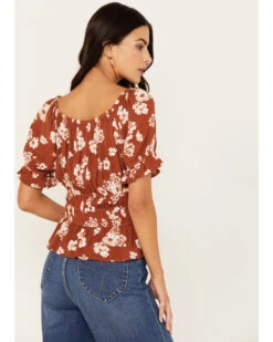 Wild Moss Women's Floral Smocked Top -Velora Studio Shop 2000387389 220 P4