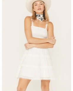 Revel Women's Tiered Sleeveless Mini Dress