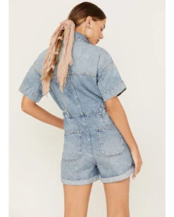 Free People Women's Marci Denim Shortall -Velora Studio Shop 2000388004 414 P4