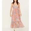 Molly Bracken Women's Isabelle Paisley Print Sleeveless Maxi Dress