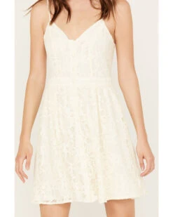 Molly Bracken Women's Lace Button Down Sleeveless Mini Dress 6 Molly Bracken Women's Lace Button Down Sleeveless Mini Dress -Velora Studio Shop 2000388359 103 P3