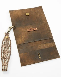 Keep It Gypsy Women's Trifold Paisley Leather Wristlet Wallet -Velora Studio Shop 2000388387 200 P2